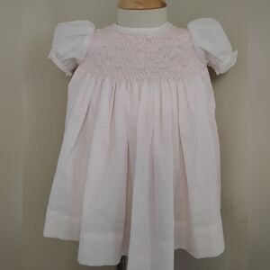 Petit Ami Baby Girl Pink Smocked Dress 3m Bishop Vintage Style Elegant Feminine